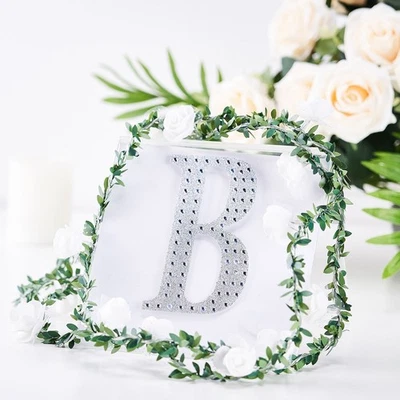 6" de altura PRATA letra B strass autoadesivo adesivos preciosos suprimentos para casamento - Imagem 1 de 4