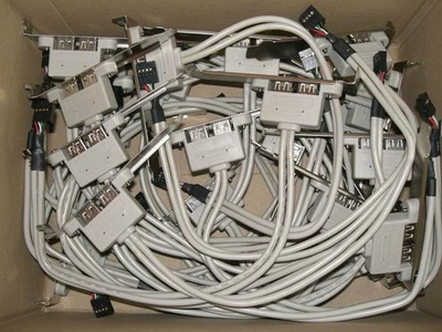 DIVERSE HERSTELLER 25x USB Slotblende 2x USB 2.0 Slotblech, Bracket, Hi-Speed