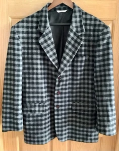 Perry Ellis Men’s Soft Wool Cashmere Checked Italian Made Blazer Size Medium - Picture 1 of 8