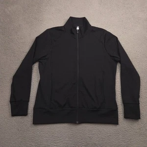 Adidas Women’s XL Black Full Zip Track Jacket Long Sleeve Training Top - Picture 1 of 11
