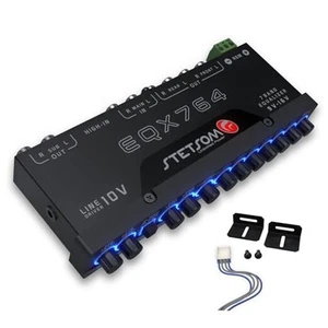 EQX764-7 Equalizzatore di Banda, Preamplificatore Equalizzatore Grafico Audio Auto con 4 Ingressi - Foto 1 di 7