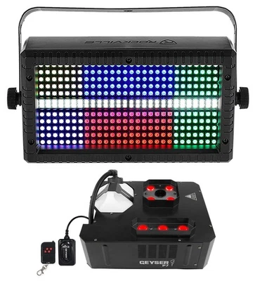 Chauvet DJ GEYSER P7 RGBA+UV DMX Fog Machine Fogger+Wireless Remote+Effect Light - Image 1 of 4