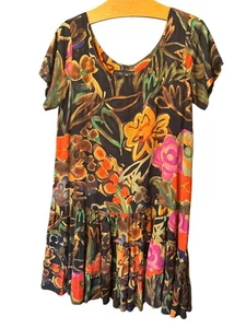 Vintage Jams World Damen Hattie Kleid große Blumen Stufen tropisch Hawaii W329 - Bild 1 von 12