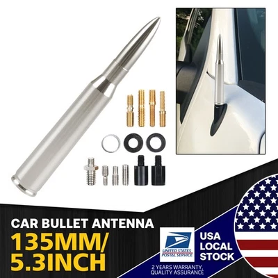 Antena bala de aluminio con antena aérea de radio de 5,3" AM/FM para Ram 3500 2500 2011-2015 Foto 1 de 4