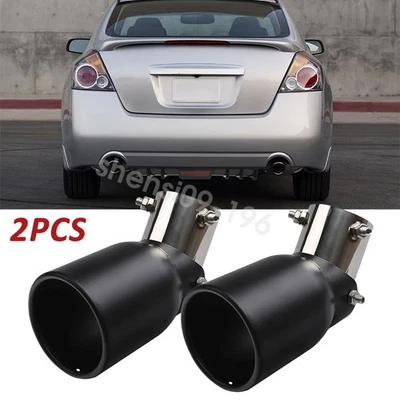 2PCS For Nissan Altima Car Exhaust Pipe Tip Rear Tail Throat Muffler 1.5-2.1" Foto 1 de 4