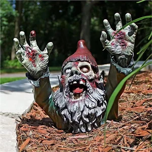 ZWFDC Resin Zombie Gnome Garden Decor, for Garden Sculptures & Statues Outdoor - Picture 1 of 12