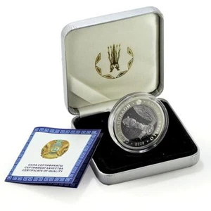 Kazakhstan 500 tenge Soyuz Apollo Mission Space proof silver coin 2009 - Picture 1 of 8