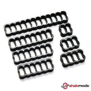 10pcs Shakmods Black Close Cable Comb Set for 2mm, 3mm or 4mm Sleeved Extension - Picture 1 of 12