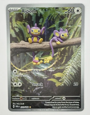 Aipom 211/182 Sv04: Paradox Rift Holo IR TCG NM Pokémon - Image 1 of 2
