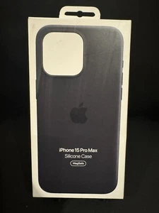 Coque en silicone véritable Apple avec MagSafe pour iPhone 15 Pro Max - Noir - Photo 1 sur 5
