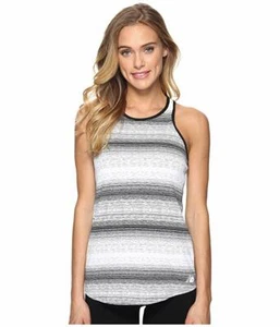 New Balance Layer Tank Top Sport Work Out Top Black White Stripe 2XL - Picture 1 of 4