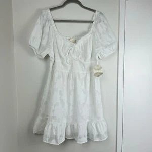 Mini abito a strati Altar’d State L bianco civetta elegante western femminile nuovo con etichette - Foto 1 di 10