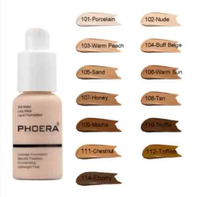 PHOERA® Foundation Concealer Full Coverage Makeup Matte Brighten Long Lasting UK