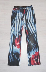 JUST CAVALLI Womens RARE Vintage Paint Flowers Pattern Jeans Pants Size 30/44 - Bild 1 von 13