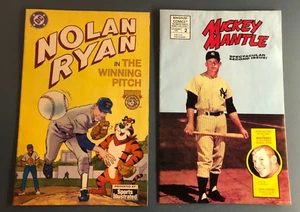 Baseball N.Y. Yankees Comic Books Mickey Mantle 1992 Nolan Ryan Kelloggs Tigar - Picture 1 of 15