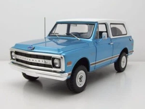 Chevrolet K5 Blazer 1970 Azul Coche a Escala Blanco 1:18 Acme - Imagen 1 de 11