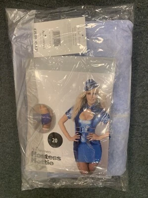 * Ann Summers Flight Attendant Air Hostess Mile High Club Dress Up Outfit Gr. 20