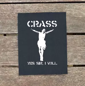 Crass canvas patch - Yes sir I will, anarcho punk crust band patches - Picture 1 of 1