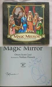 Signed 2X 1st Ed MAGIC MIRROR Orson Scott Card Nathan Andrew Pinnock 1999 HC/DJ - Picture 1 of 3