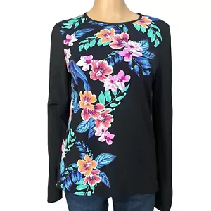 Lands End Damen Rash Guard Schwimmen Top Größe Small langer Torso 6 8 Blumenmuster topisch - Bild 1 von 7