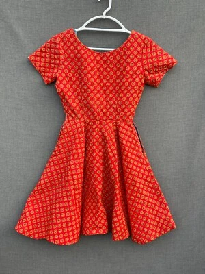 Винтажное женское оранжевое платье Jerry Gilden Spectator 1950-е вырезка НЕДОСТАТКИ - Изображение 1 из 4