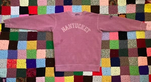 Sudadera Vintage Nantucket Cuello Redondo Salmón Algodón Desgastada Hechizo Brezzin - Imagen 1 de 24