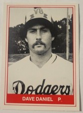1982 TCMA Minor League Vero Beach Dodgers #4 DAVE DANIEL (A)