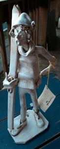 Vintage 12" T Bencini Skier Figurine Statue - Signed Italy W/Tag - Picture 1 of 6