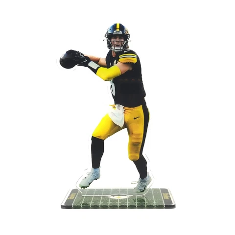 Kenny Pickett Figure - #8 of Pittsburgh Steelers Looking to Pass Ball Ornament Cover