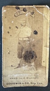 1887 Old Judge N172 #269-1a Bill Krieg (Low Grade Filler)