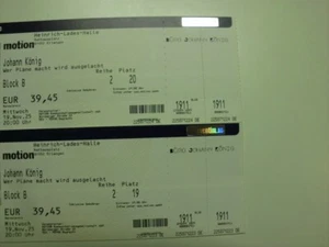 2 Johann König TOP Tickets * für Erlangen * 19.11.2025 * zu verkaufen - Bild 1 von 1