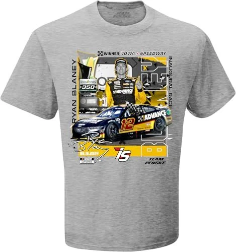 Camiseta Ryan Blaney #12 NASCAR 2024 Iowa Corn 350 at Iowa Winner 6.16.2024 Win Foto 1 de 1