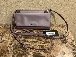 NEW Tumi Voyageur 3 way Nylon & Leather Wallet Crossbody Shoulder Bag - LILAC - Picture 1 of 12
