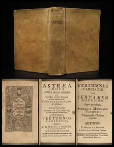 1697 1ed Astraea Judex ILLUSTRATED Philosophy Humanism Machiavelli Cicero Galen - Picture 1 of 24