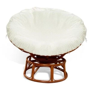 Fluffy Shaggy Cover for Papasan Chair Cushion, Boho Plush Faux Fur Slipcover - Picture 1 of 7