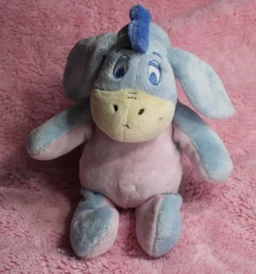 Disney Azul Lavanda Rosa EEYORE (de Winnie the Pooh) Sonajero Bebé Peluche Juguete - Imagen 1 de 4