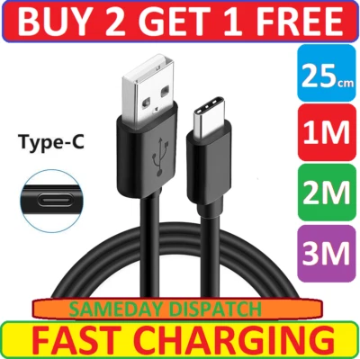 TYPE USB-C Lead For Samsung S9 S10+ S20+ S21 S22 S23 S24 Charging Charger Cable - Image 1 of 4