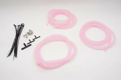 AUTOBAHN88 Engine Silicone Air Vacuum Hose Dress Up Kit CLEAR PINK Universal - Image 1 of 4
