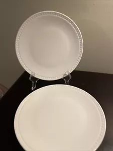MIKASA LORIA WHITE SALAD PLATES BONE CHINA SET OF THREE WHITE - Picture 1 of 4