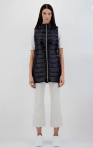 HERNO ‘Serena’ Ultra Light Gilet Detachable Hood Coat Jacket 44/ 6-8 US LIKE NEW - Picture 1 of 10