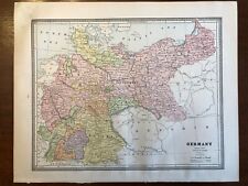 1883 Germany Prussia Map, Cram's Unrivaled Family Atlas of the World 