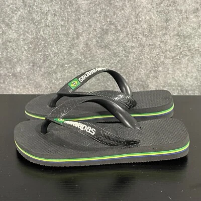 Havaianas Chanclas Tanga Niños Talla 13C Negro Playa Agua Zapato (7.5 Pulgadas Largo) Foto 1 de 4