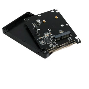 MSATA to 2.5" IDE HDD SSD mSATA to PATA Adapter Converter Card 44Pin Black Case - Afbeelding 1 van 8