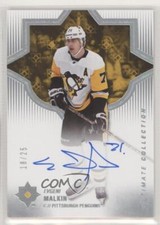 2018 Upper Deck Ultimate Collection 2019-20 Update 18/25 Evgeni Malkin #42 Auto