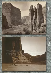 Cañón de Chelly AZ Casi Nuevo Lote de fotos Navajo Hogan ruinas caballos Ansel Adams Curtis - Imagen 1 de 4