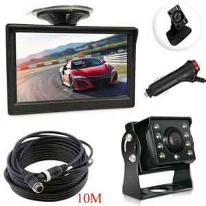 5" Rear View Monitor 4Pin Caravan Truck Motorhome IR Reversing CCD Camera Kit - Picture 1 of 24