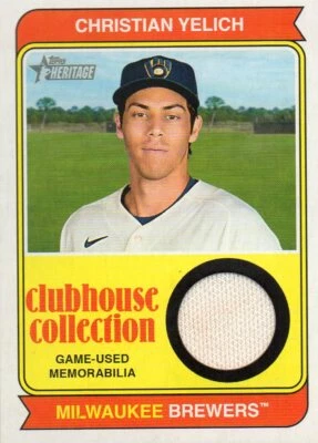 2023 Topps Heritage Clubhouse Collection Relics #CCR-CY Christian Yelich NM-MT M - Image 1 of 2