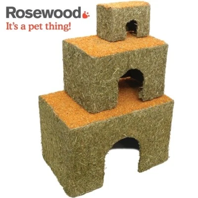 Rosewood Real Carrot Top Edible Cottage Chew Toy - Cosy House Small Animal Gnaw