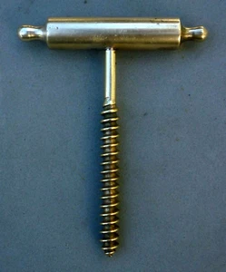 Vintage Antique Rare Rolling Pin Corkscrew Bronze - Picture 1 of 9