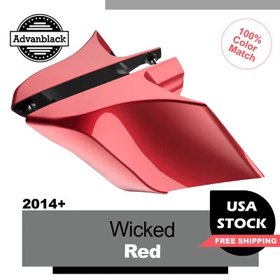 Advanblack Wicked Red CVO Stretched Extended Side Cover Panel Fits 2014+ Harley - Изображение 1 из 4